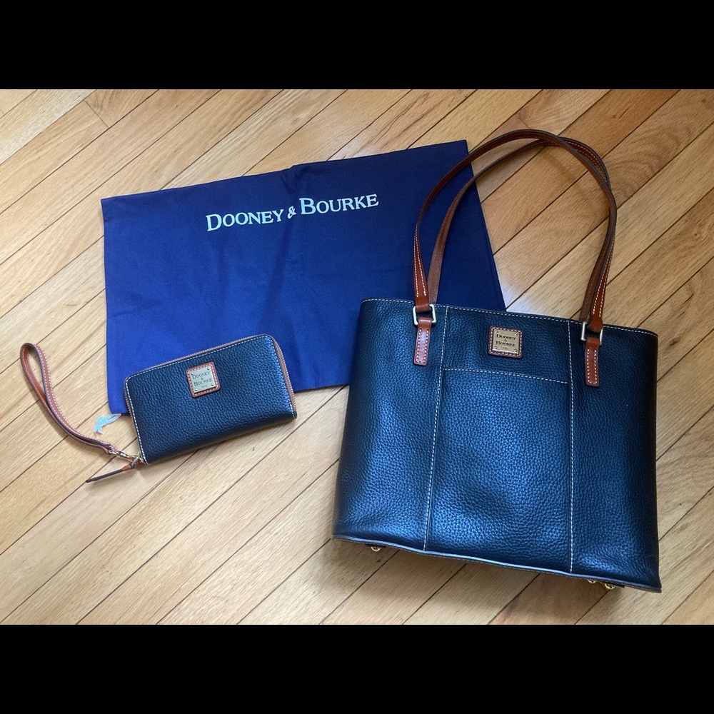 Dooney & Bourke Lexington Shopper and Matching Full Zip Wallet/Wristlet